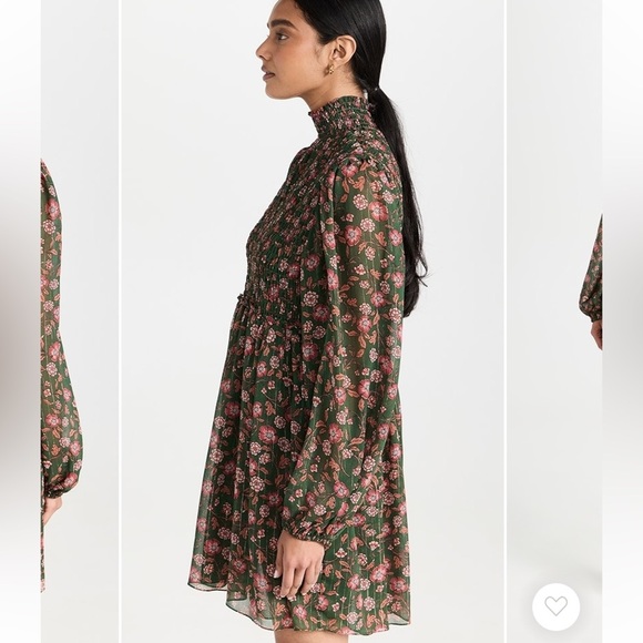 Misa Los Angeles Jessa mini chiffon dress in Evergreen Bloom pattern small - Picture 2 of 12